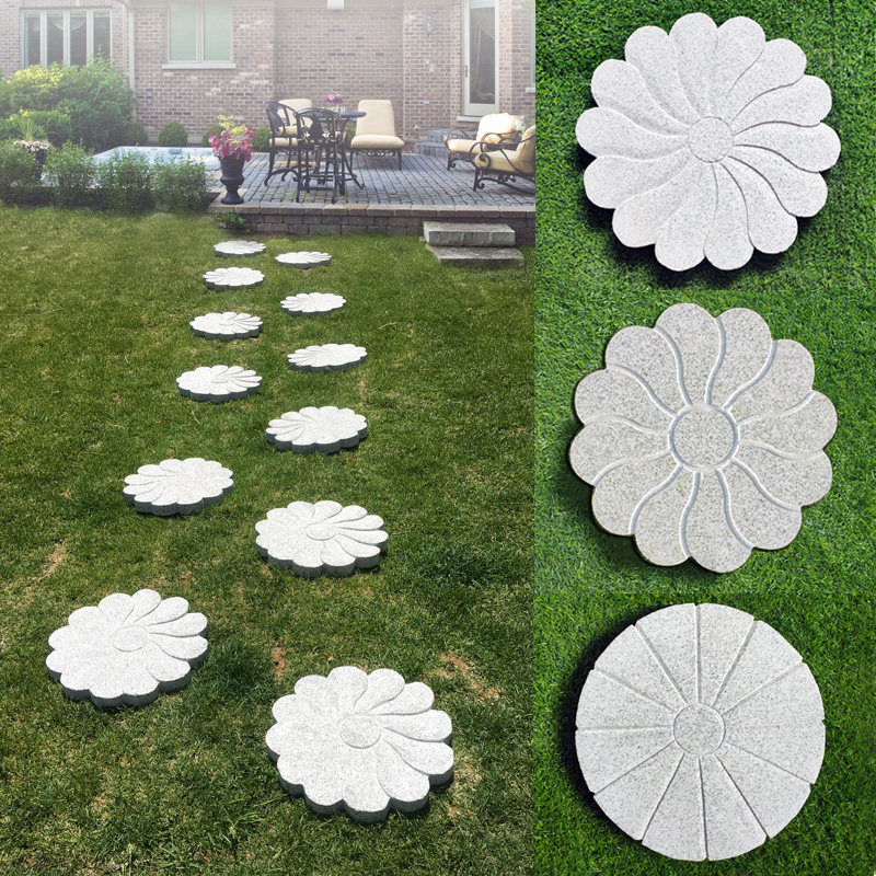 花园草坪踏步石庭院防滑铺路垫脚石户外汀步石装饰地砖圆形脚踏石