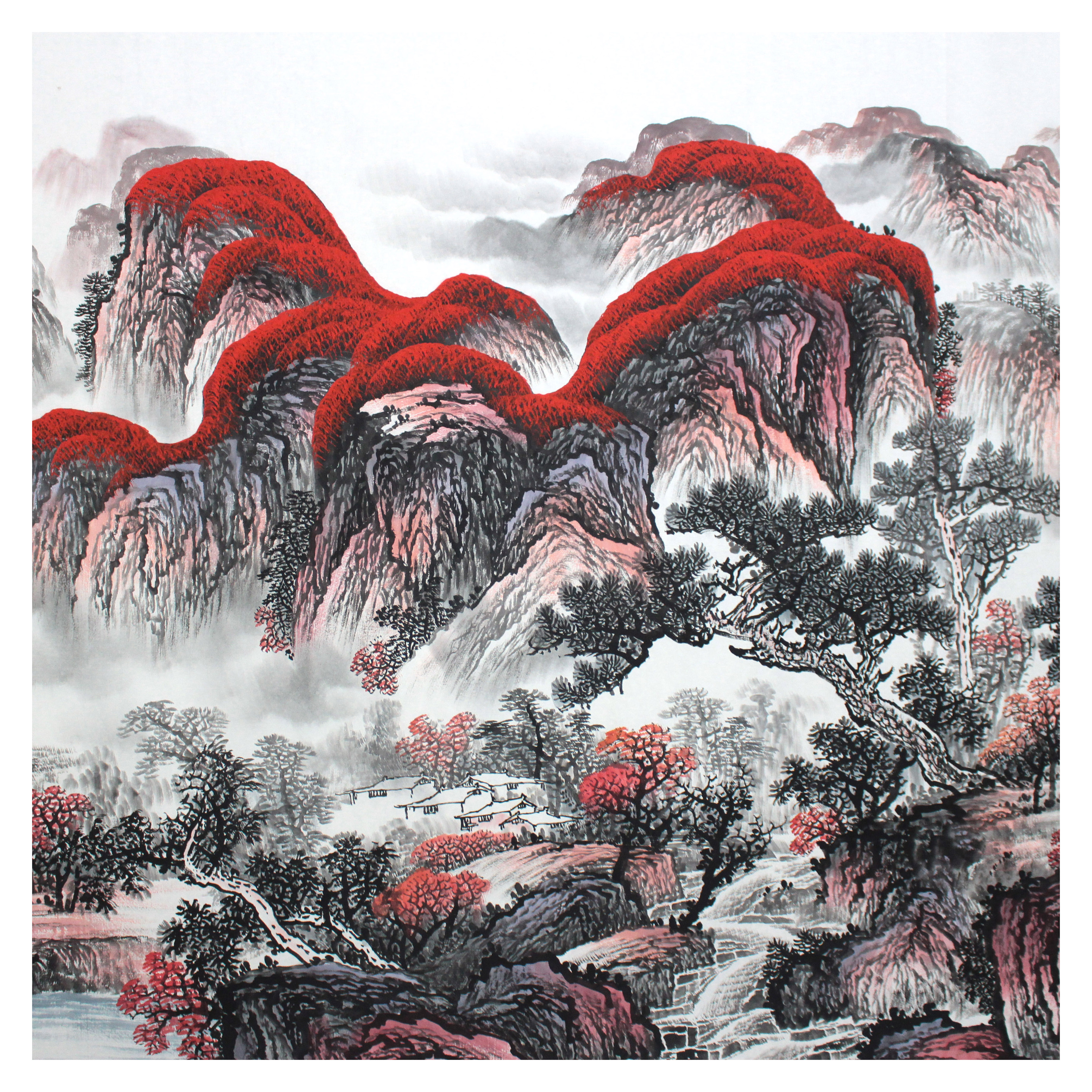 莫远峰《鸿运当头》巨幅3.6米 中国国画家协会会员