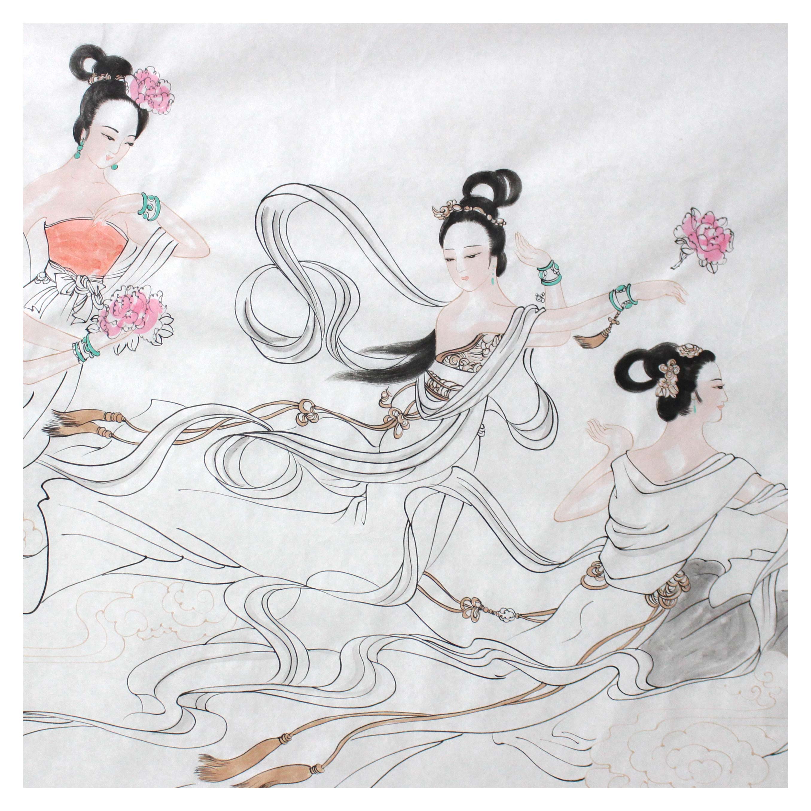 李兰君《天女散花》 河北美协会员 (4.5米长手卷)