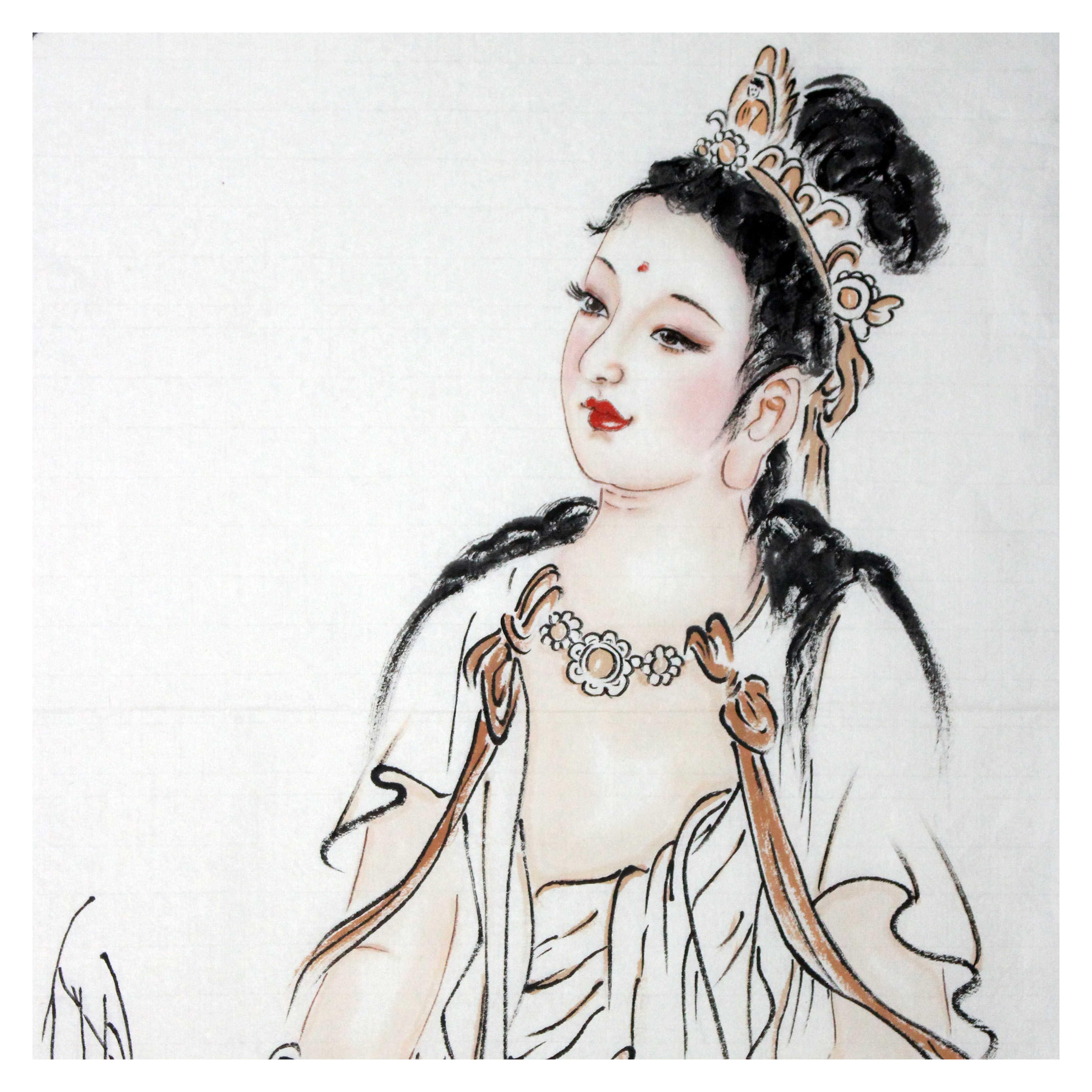 陈红梅《童子拜观音》山东省美协会员