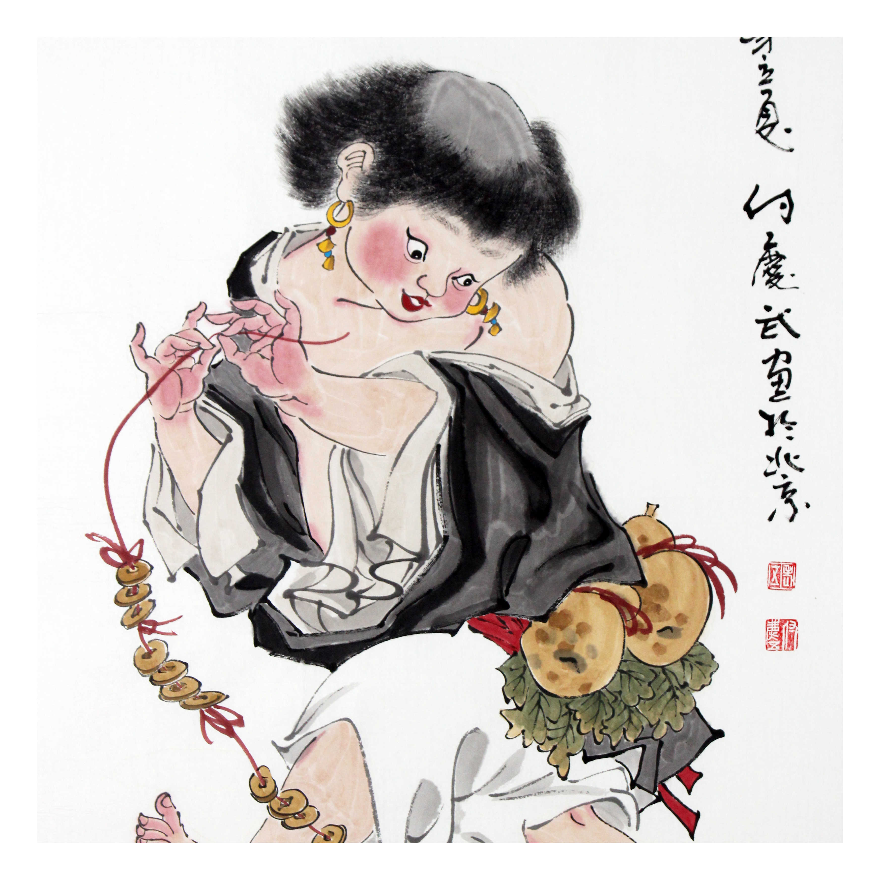 付庆武 《刘海戏金蟾》河北美院