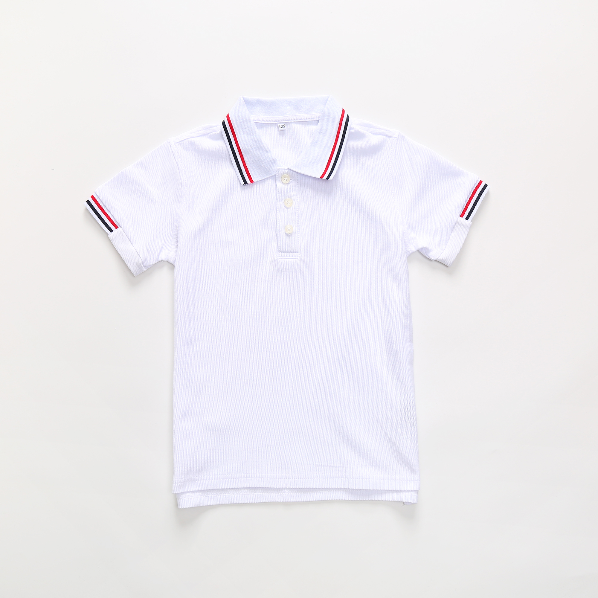 学院风中小学校服园服夏装儿童班服搭配套装学生白色条纹短袖上衣