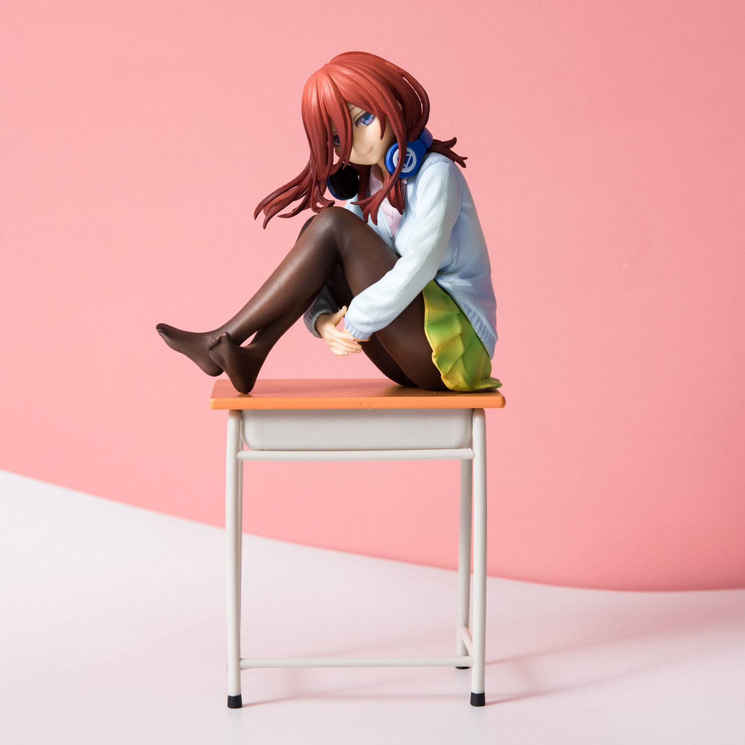 国产美少女系列手办 五等分的花嫁 课桌少女 中野三玖1/8盒装摆件