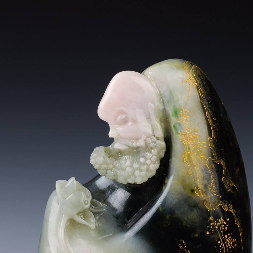 【源头好货-镇平】【达摩】王超麟玉雕工作室作品独山玉摆件