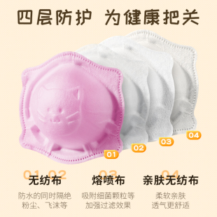 海氏海诺婴儿口罩0到6月3d立体6到12月儿童宝宝专用婴幼儿口耳罩