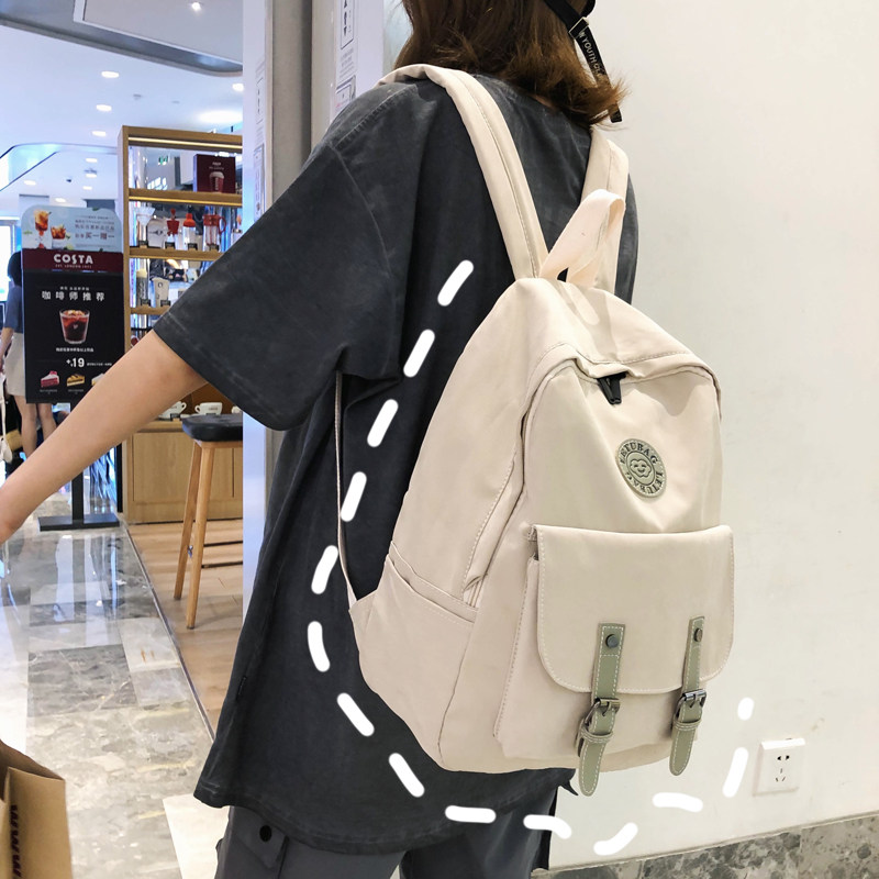 日系ins风大学生双肩包初中生书包女韩版原宿ulzzang高中生背包