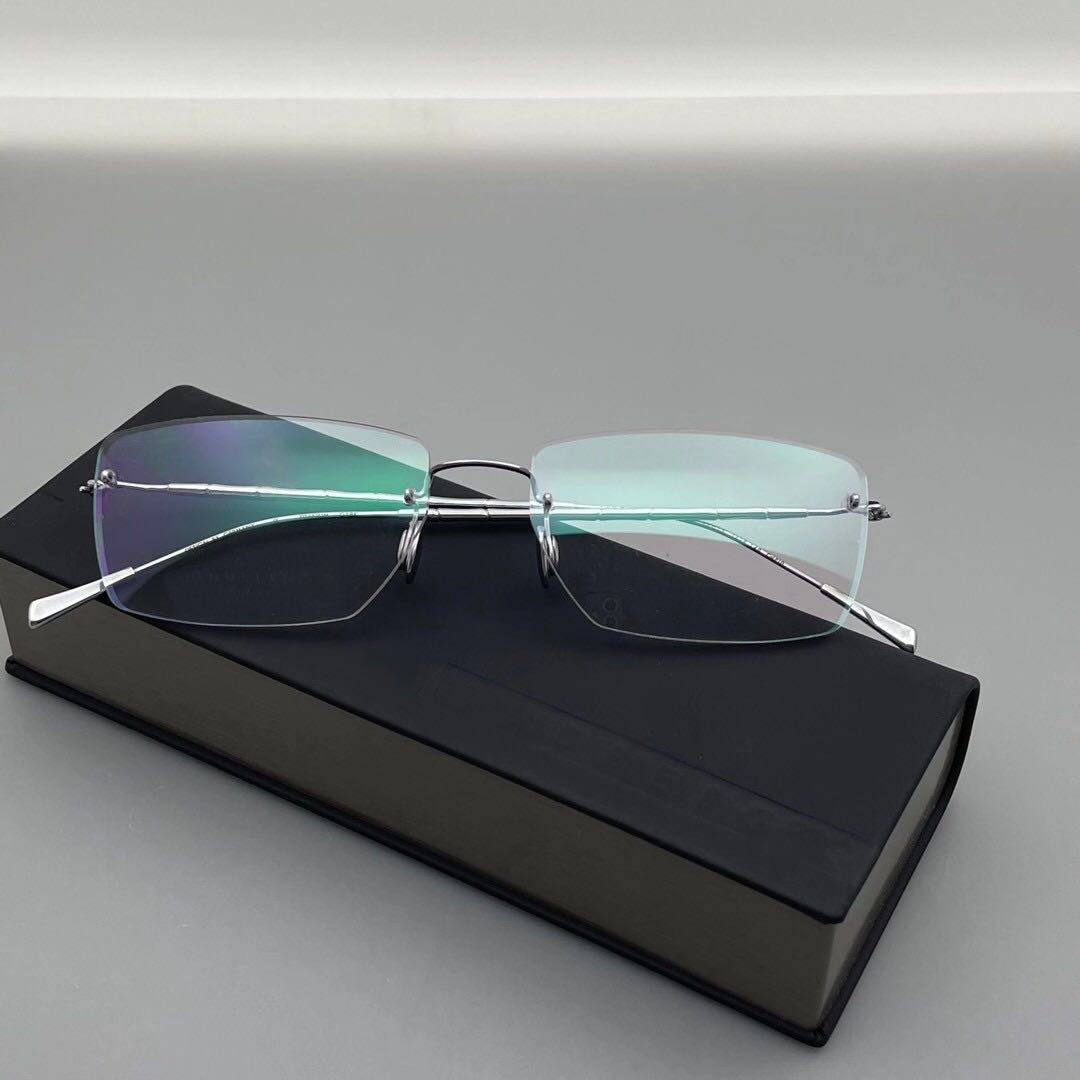 正品lindberg林德伯格18k无框眼镜架 2332无螺丝纯钛竹节设计镜架