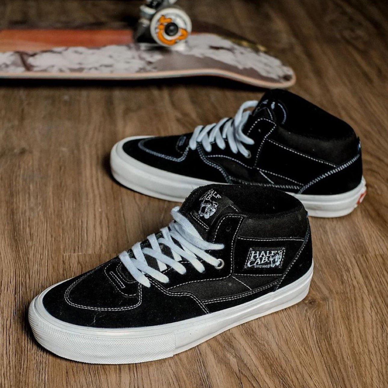 vans half cab pro经典黑白中帮男女情侣运动滑板鞋vn0a5fcdy28-mc