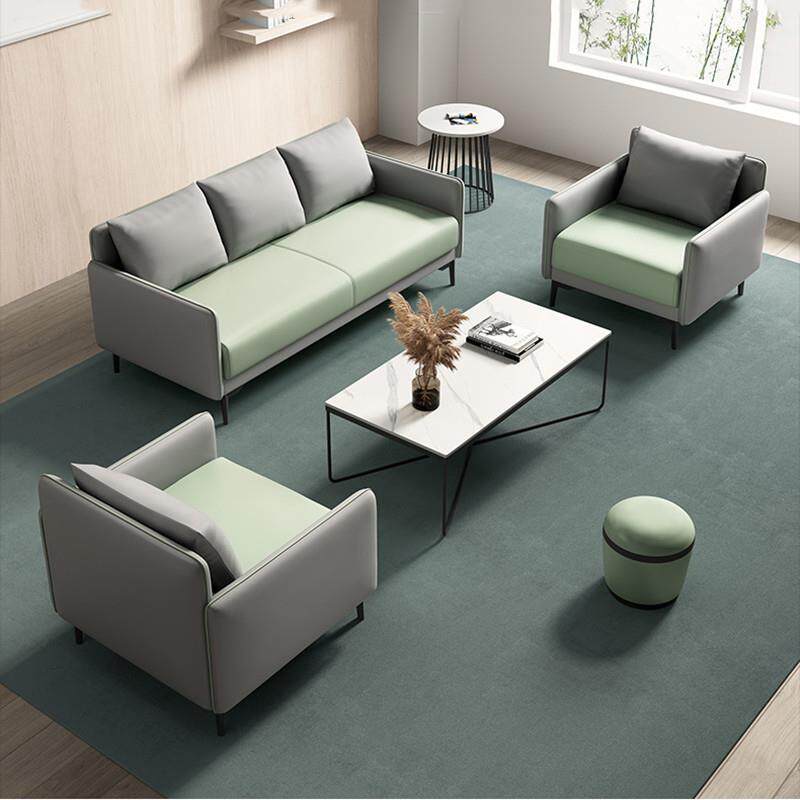 办公沙发茶几组合商务接待室会客三人单人小型现代北欧办公室沙发