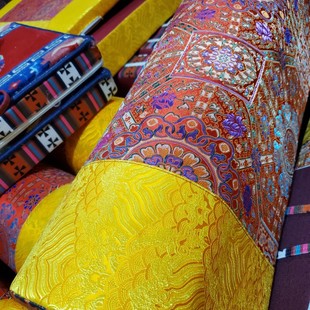藏式风格家居装饰 沙发扶手 锦缎海绵垫 25*90*20厘米 大小可定制