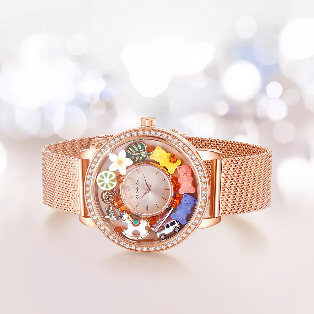 origami owl女手表装满你的故事diy手镯配饰美国皮蛋同款水晶