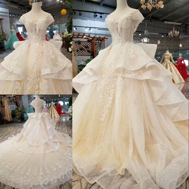 婚纱礼服新娘拖尾显瘦