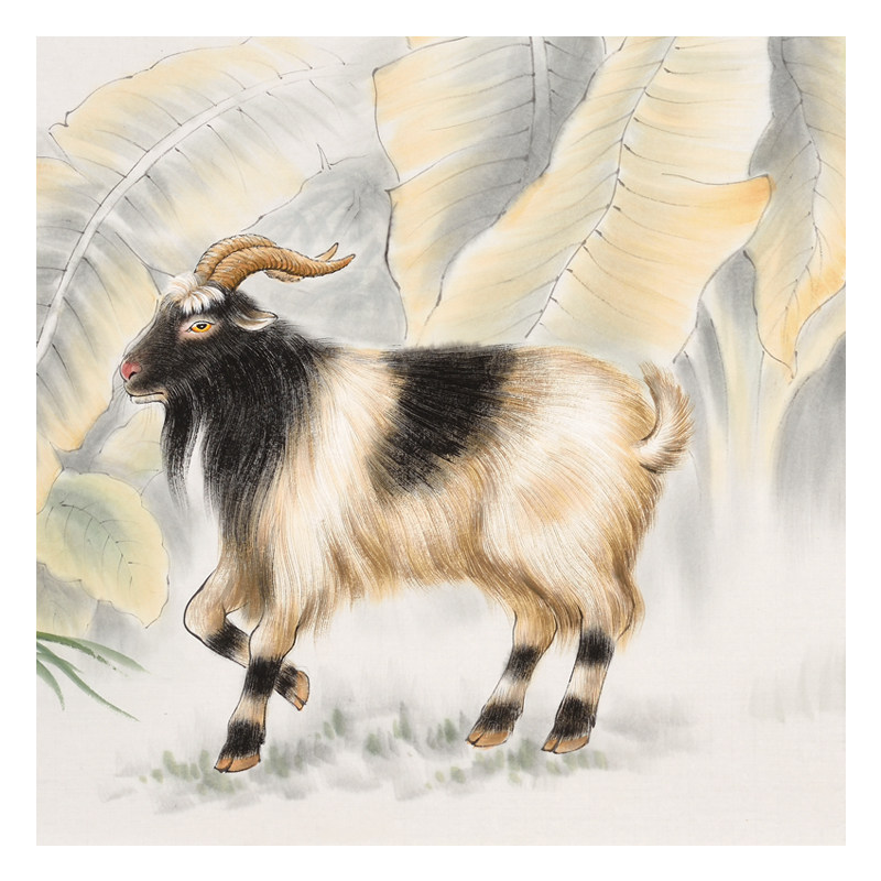 付庆五《三羊开泰》六尺大幅 省美协会员