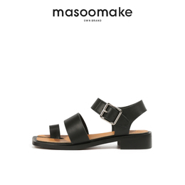 masoomake一字带夹趾新款时尚平跟罗马凉鞋