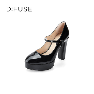 DFuse迪芙斯2023春季新款厚底芭比鞋高跟玛丽珍单鞋女DF31111055