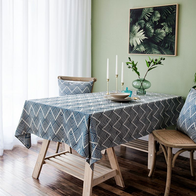 日式桌布长方形家用布艺防水防油客厅茶几棉麻椭圆餐桌布可洗台布