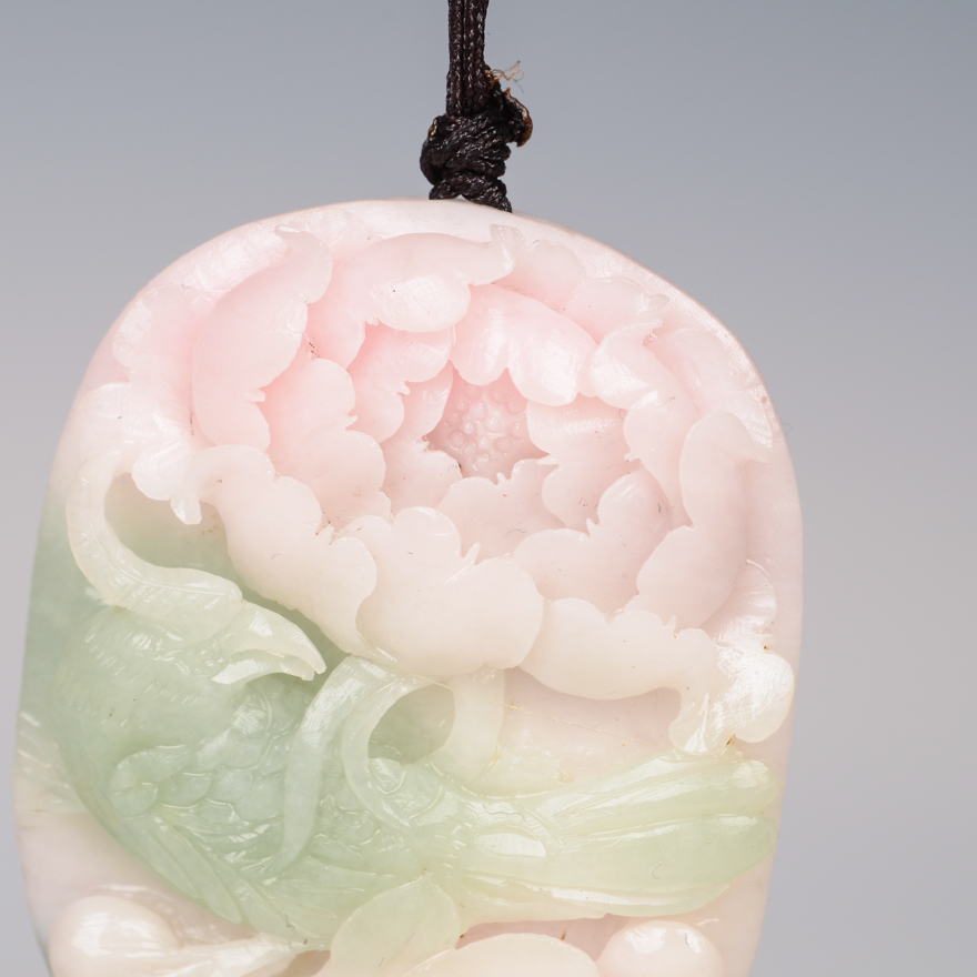 【源头好货-镇平】【花开富贵】薛苗苗玉雕工作室作品挂件48.59g