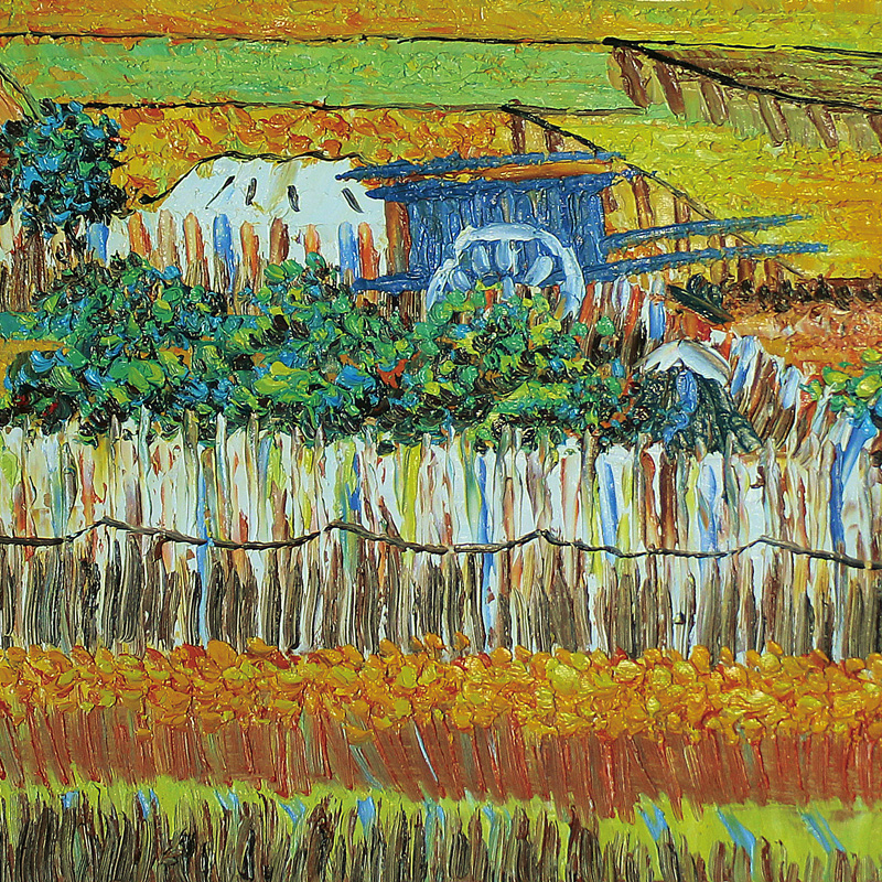 【学院艺术】福州师范学院(临摹)梵高《金色麦田02》布面油画