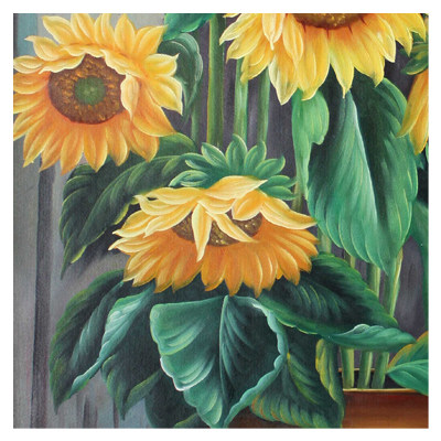 陈丽双《向日葵》布面油画