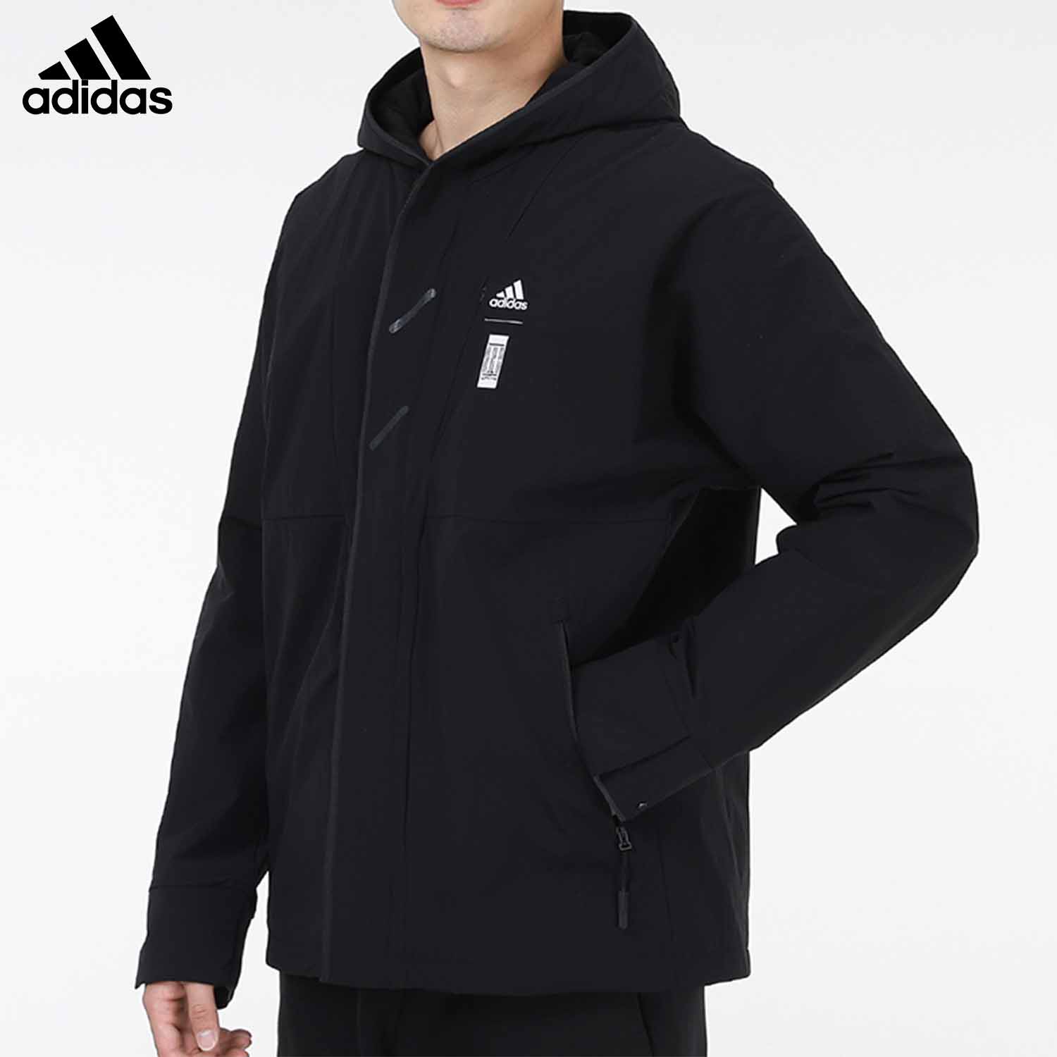 adidas阿迪达斯正品夹克男春装新款运动服休闲保暖连帽外套he5117