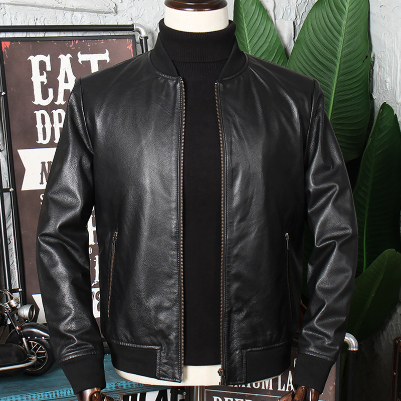 男式皮夹克男