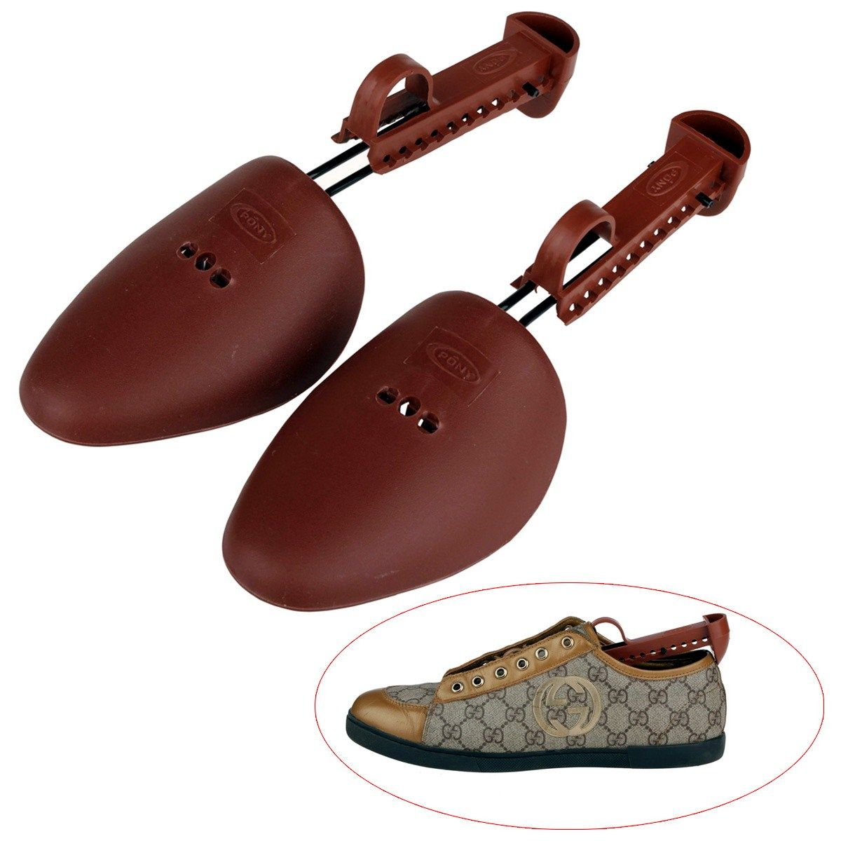 jron棕色调节鞋撑可调节撑鞋器鞋楦定型鞋撑子运动鞋鞋撑皮鞋鞋撑_8折