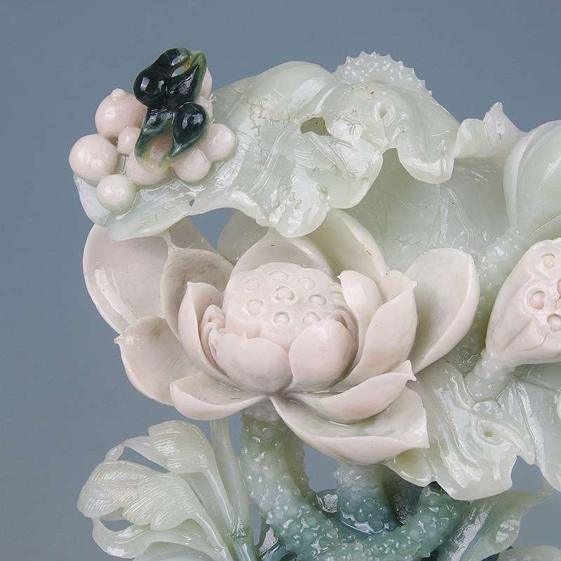 源头好货-镇平《鹭鸶卧莲》2.10kg独山玉精品y030807