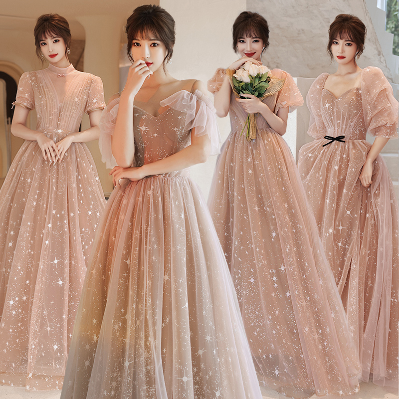 Bridesmaid Dresses Autumn and winter temperament 2020 new pattern Sister skirt Bridesmaid Evening dress have more cash than can be accounted for Show thinin the Women's clothing/Boutique , Wedding/Cheongsam/Formal dress , Formal dress/Evening category - from Buy2taobao.com to provide professional Taobao agent buy service