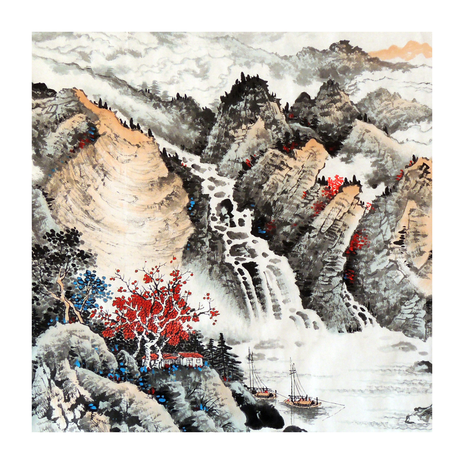 刘江《锦绣河山普朝晖》中华书画家联合会会员