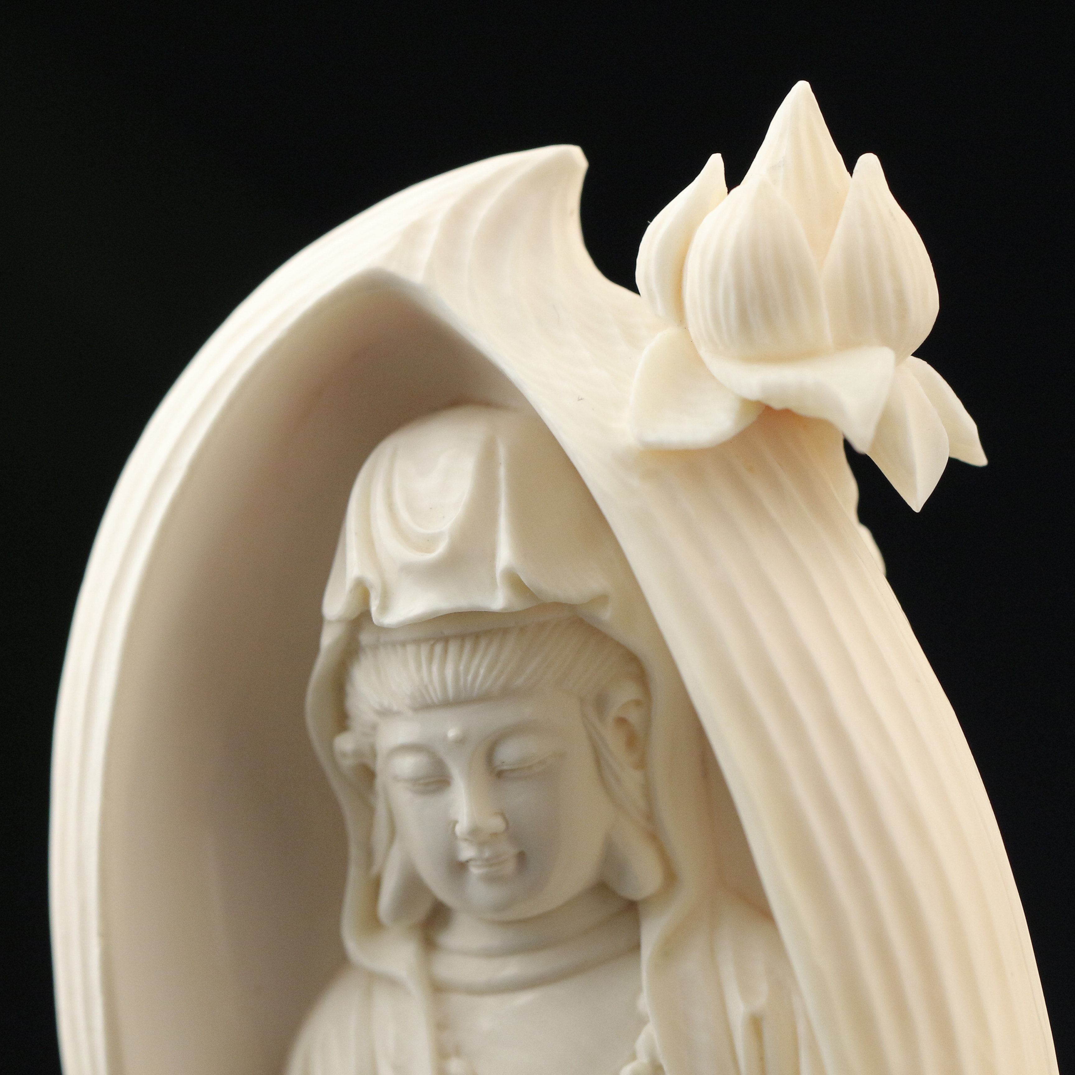 猛犸象牙 精工细雕 线条流畅《观音》摆件 185.2g