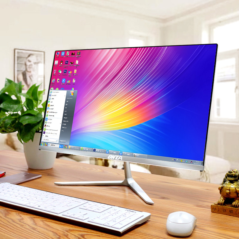 一体机电脑办公高端家用电竞游戏型27英寸曲面非触摸屏幕台式主机全套