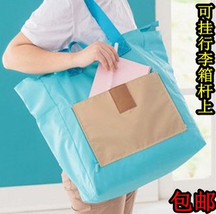 mcm購物袋可三背 上購物袋 拉鏈女士出差旅遊單肩包 折疊背拎手提包 可掛旅行箱桿 mcm
