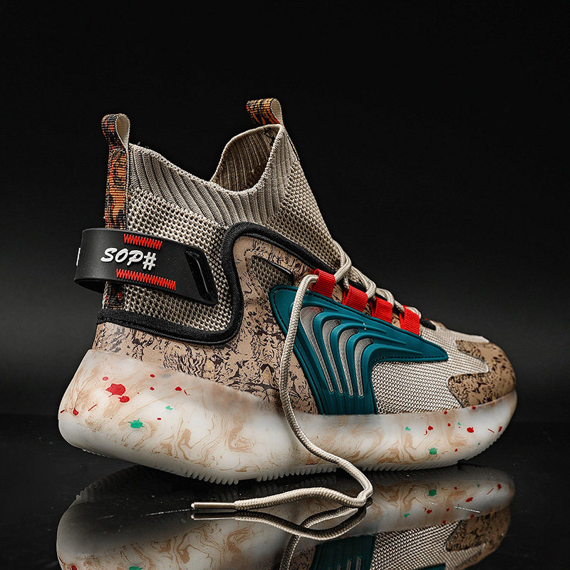 国潮男鞋中国风大码46冬季椰子鞋莆田脚宽47男士aj高帮运动潮鞋子