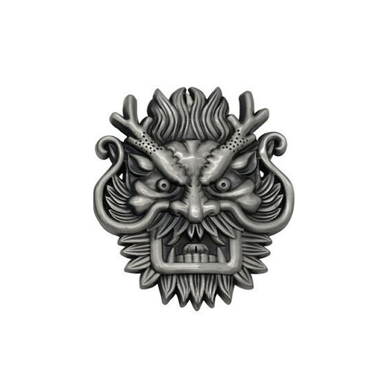 3d立体龙王图腾车标汽车中网标车头车身叶子板后尾箱装饰龙头贴标