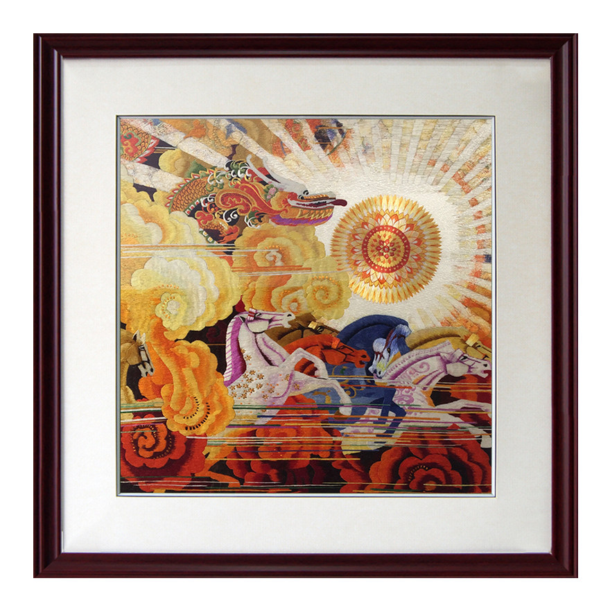 精品刺绣 《龙马精神图腾》