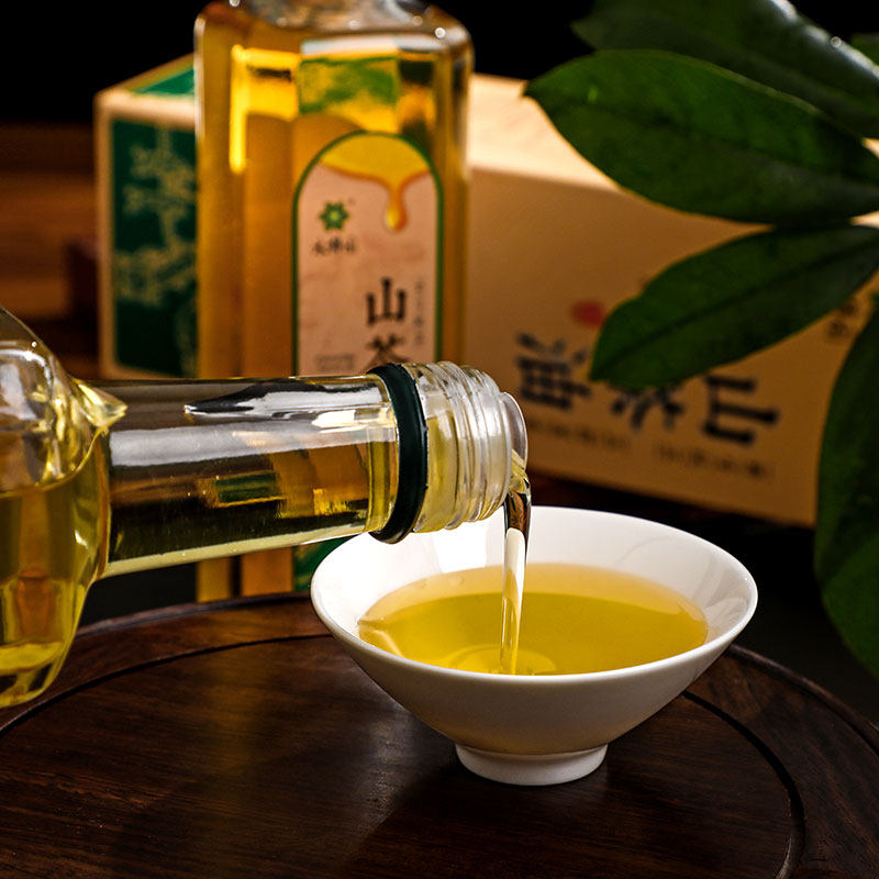 木梓园山茶油食用油有机认证野生山茶籽油500ml食用油茶树油