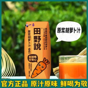 田野说原浆胡萝卜汁100%无添加轻食纯果蔬汁混合儿童饮料248ml*10