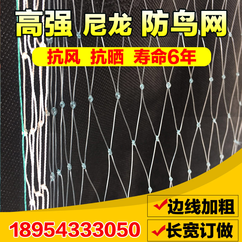 乖乖鸟防鸟网尼龙樱桃葡萄果树防护鱼塘果园防鸟网用网养殖阳台网