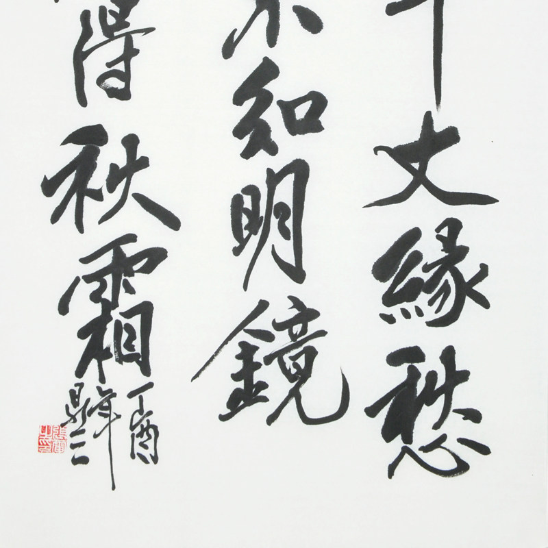 张雷《白发三千丈》水墨书法