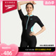 Speedo/速比涛 游泳健身舒适高弹短袖防晒抗氯连体泳衣女2024新品