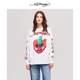 Ed Hardy埃德哈迪时尚夏季新款可爱趣味草莓图案女士长袖T恤