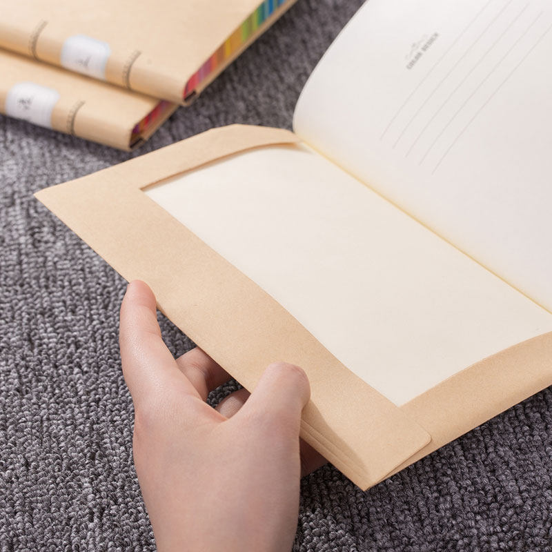 牛皮纸书皮纸10张包书纸书套韩国小学生用品包书皮的纸自粘书壳纸不