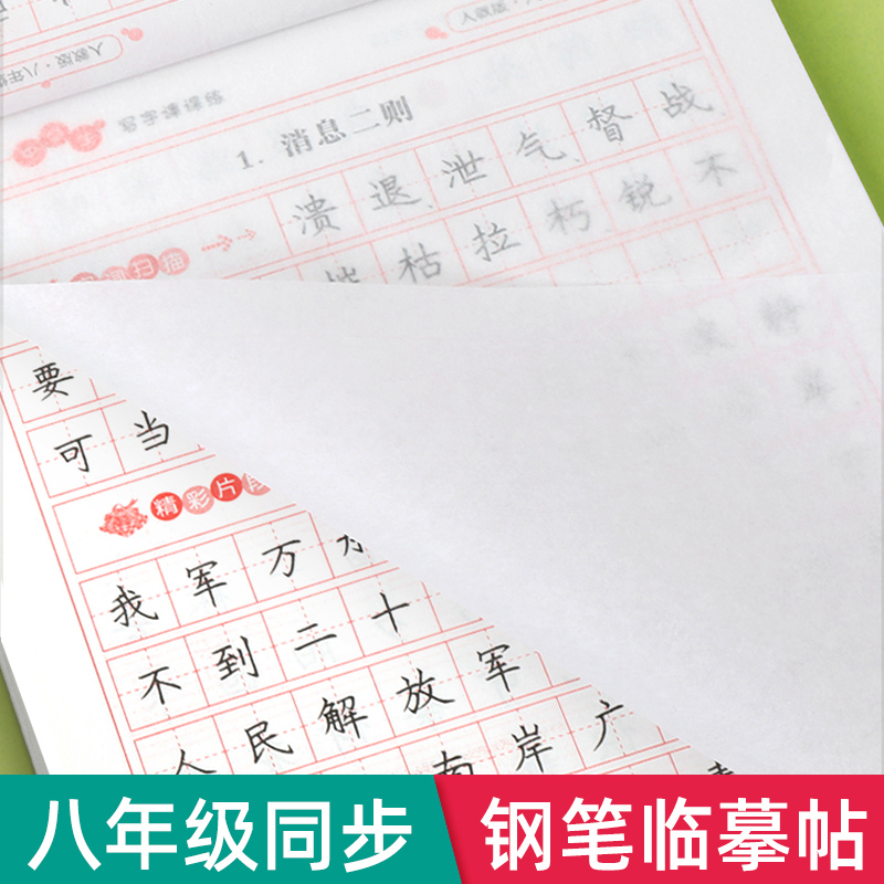 八年级上册语文同步字帖初中生专用练