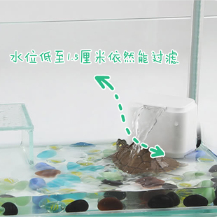 乌龟饲养缸瀑布过滤器专用低水位循环净水小型鱼缸迷你盒子水泵机
