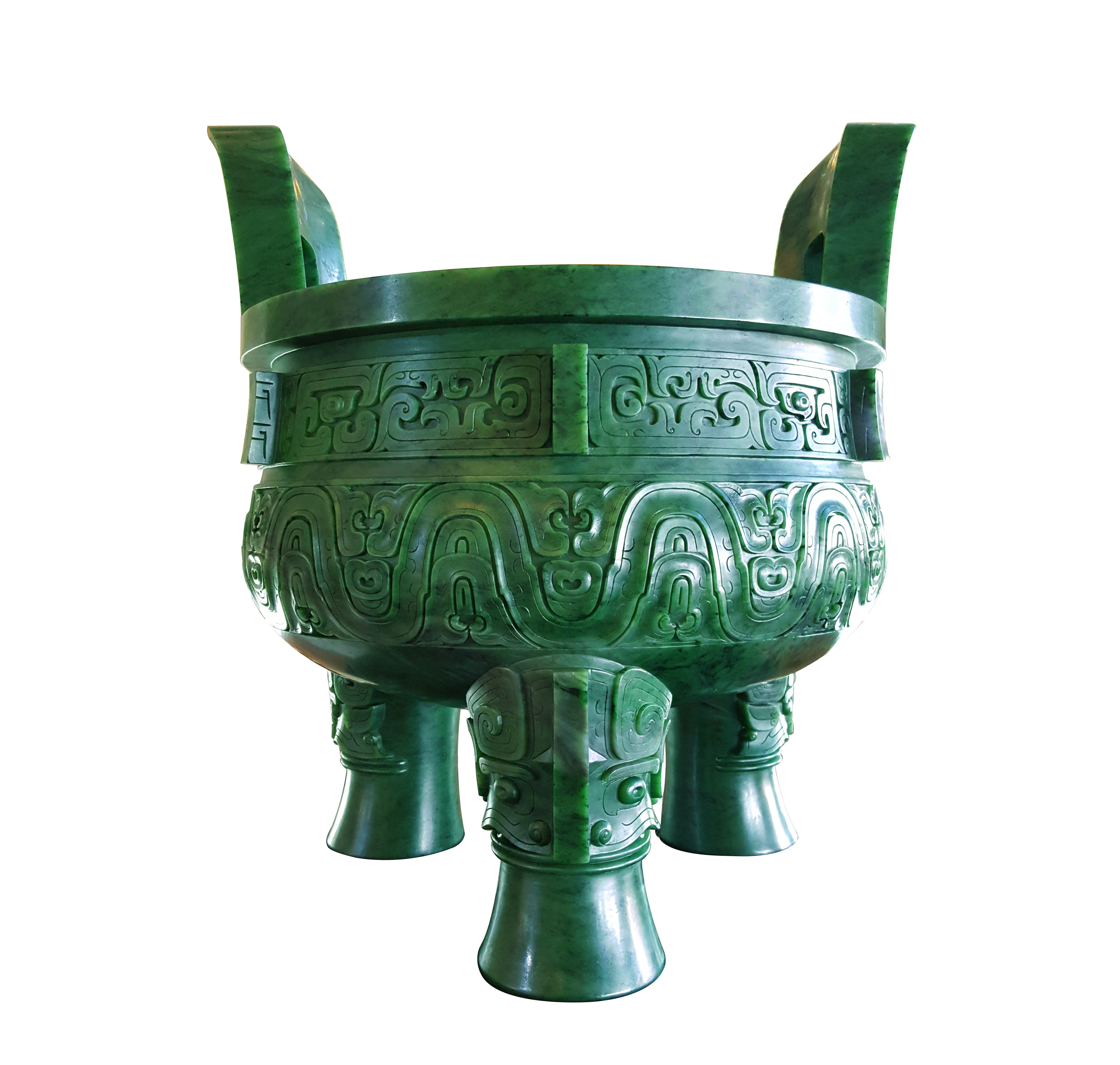 《大克鼎》和田玉碧玉大鼎 鼎盛千秋 219kg