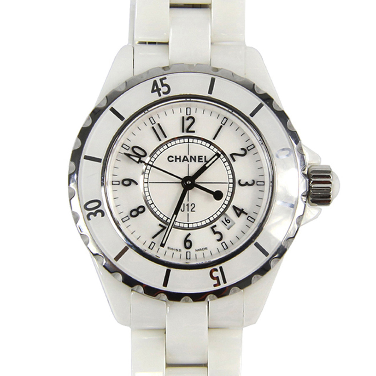 [9.5新]香奈儿chanel女士石英手表日期显示j12系列腕表