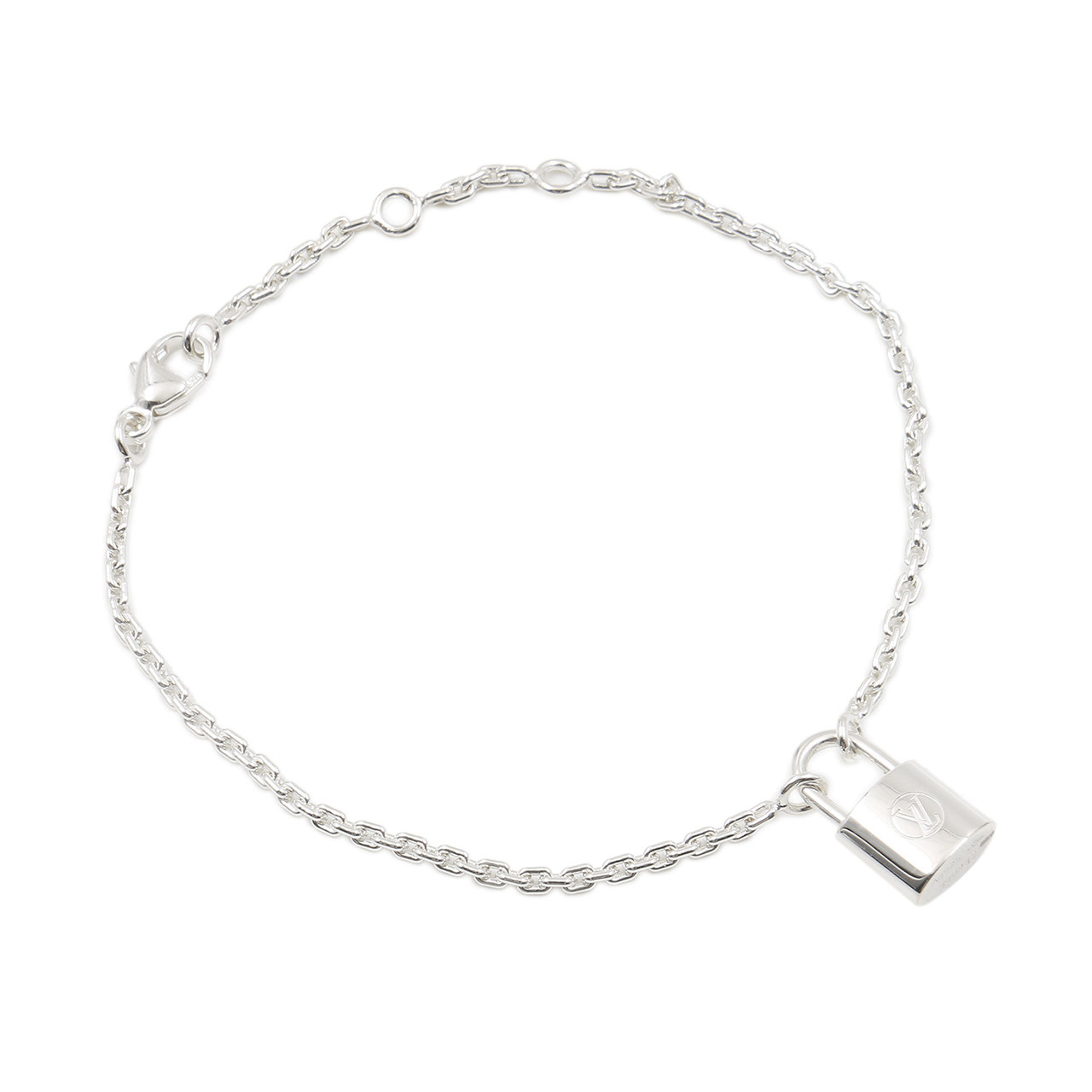 [9.9新]路易威登lv女士手链925银lockme系列慈善款锁吊坠手链