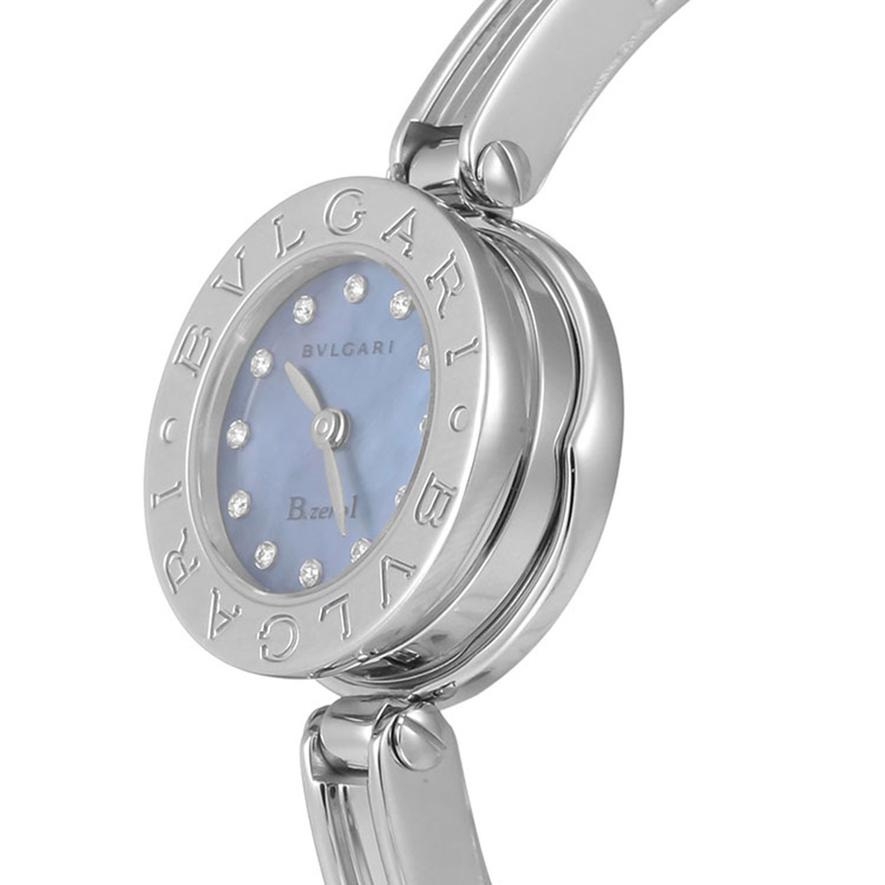 [9.5新]宝格丽bvlgari女士石英手表b-zero1系列时标镶钻两针腕表