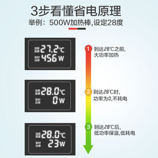 创宁鱼缸加热棒自动恒温乌龟缸热带鱼防爆加温棒省电变频ptc加热