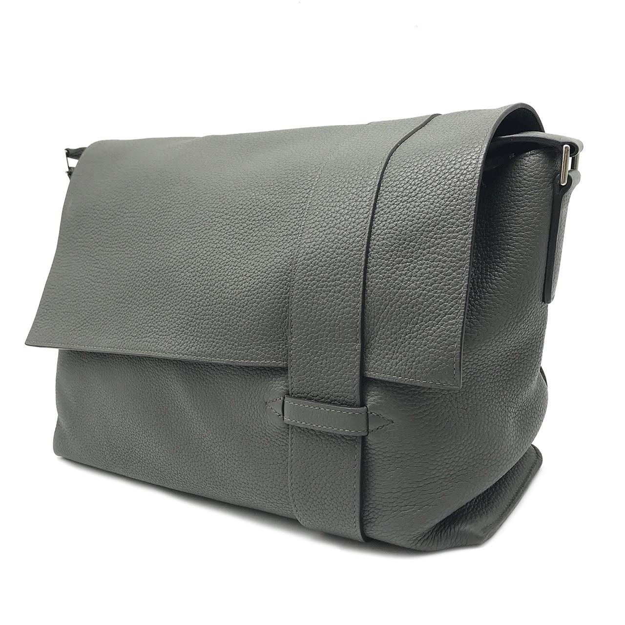 [即拍即得][9.8新]爱马仕hermes男士灰色单肩斜挎包